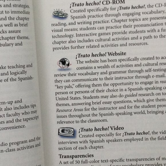 Spanish One Text Book HomeSchool Vocabulary List, Labeled Pictures Communication - Picture 15 of 15